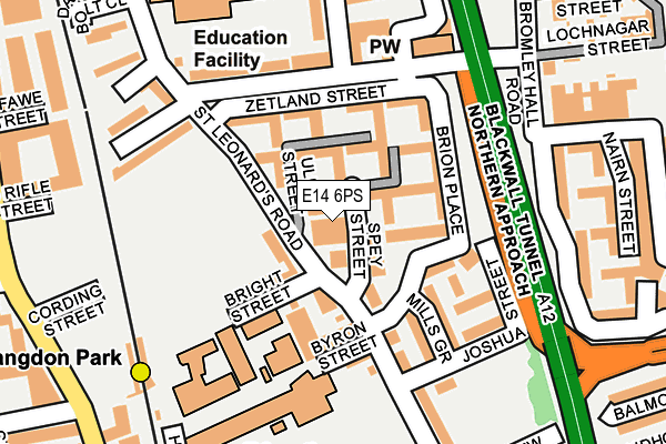 E14 6PS map - OS OpenMap – Local (Ordnance Survey)