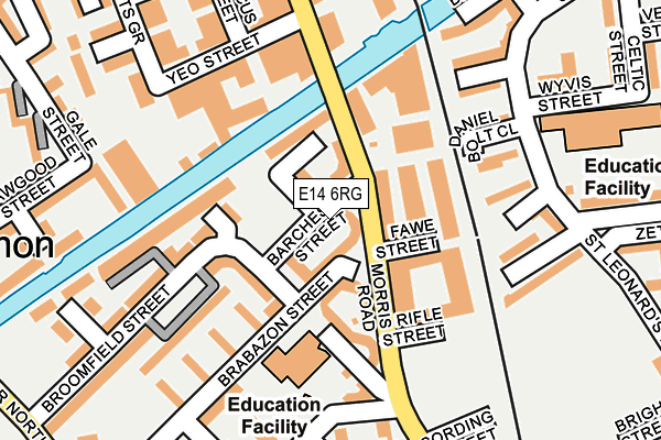 E14 6RG map - OS OpenMap – Local (Ordnance Survey)