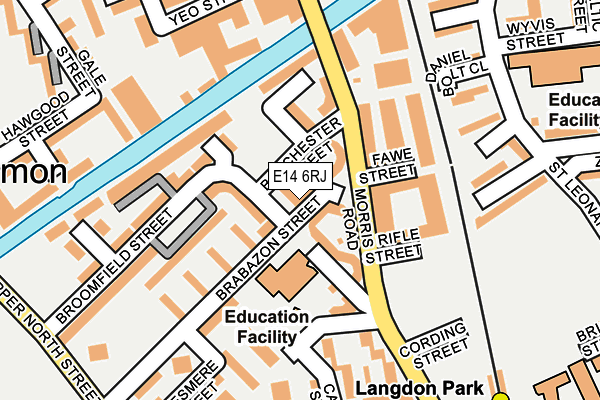 E14 6RJ map - OS OpenMap – Local (Ordnance Survey)