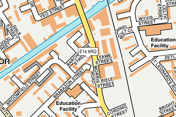 E14 6RQ map - OS OpenMap – Local (Ordnance Survey)