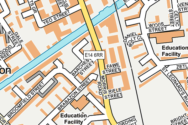 E14 6RR map - OS OpenMap – Local (Ordnance Survey)