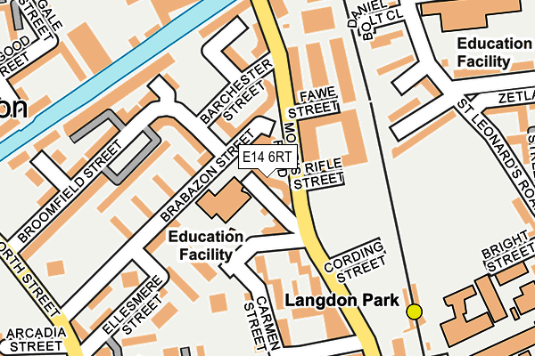 E14 6RT map - OS OpenMap – Local (Ordnance Survey)