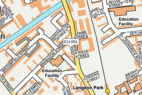 E14 6RX map - OS OpenMap – Local (Ordnance Survey)