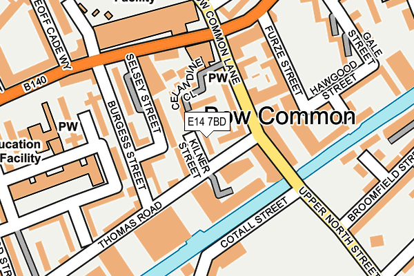 E14 7BD map - OS OpenMap – Local (Ordnance Survey)