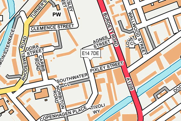 E14 7DE map - OS OpenMap – Local (Ordnance Survey)