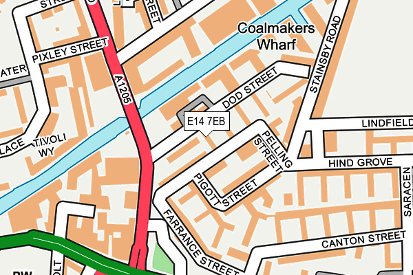 E14 7EB map - OS OpenMap – Local (Ordnance Survey)