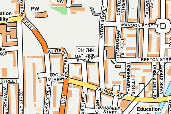 E14 7NN map - OS OpenMap – Local (Ordnance Survey)