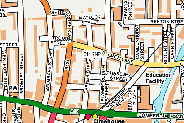 E14 7NP map - OS OpenMap – Local (Ordnance Survey)