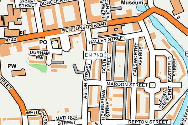 E14 7NQ map - OS OpenMap – Local (Ordnance Survey)