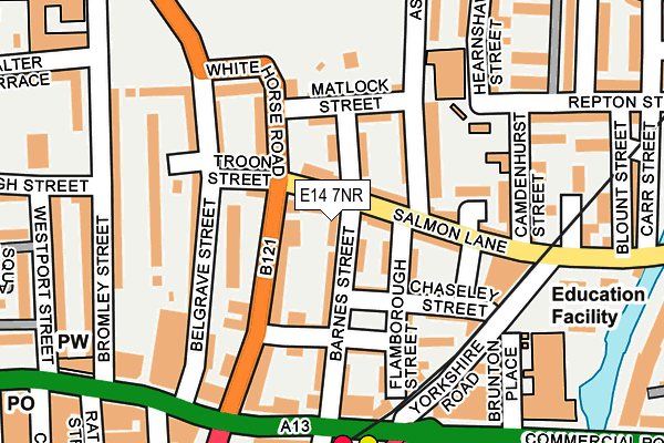 E14 7NR map - OS OpenMap – Local (Ordnance Survey)