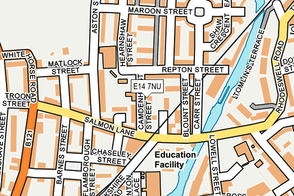 E14 7NU map - OS OpenMap – Local (Ordnance Survey)