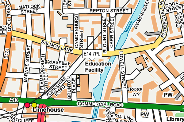 E14 7PL map - OS OpenMap – Local (Ordnance Survey)