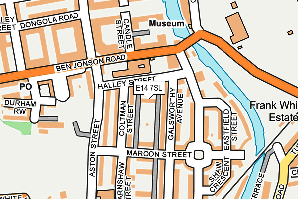 E14 7SL map - OS OpenMap – Local (Ordnance Survey)