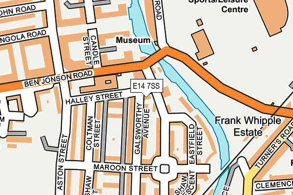E14 7SS map - OS OpenMap – Local (Ordnance Survey)