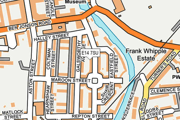 E14 7SU map - OS OpenMap – Local (Ordnance Survey)