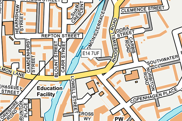E14 7UF map - OS OpenMap – Local (Ordnance Survey)