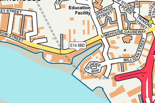 E14 8BD map - OS OpenMap – Local (Ordnance Survey)