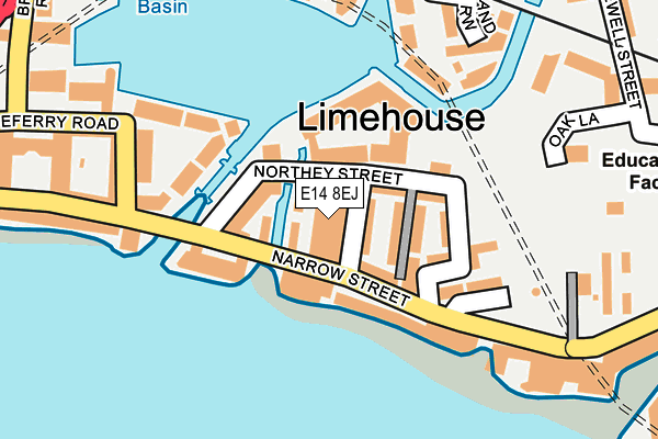 E14 8EJ map - OS OpenMap – Local (Ordnance Survey)