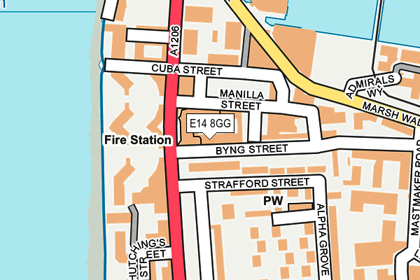 E14 8GG map - OS OpenMap – Local (Ordnance Survey)