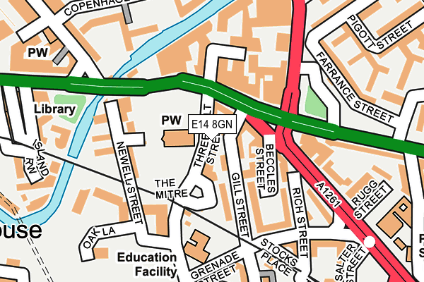 E14 8GN map - OS OpenMap – Local (Ordnance Survey)