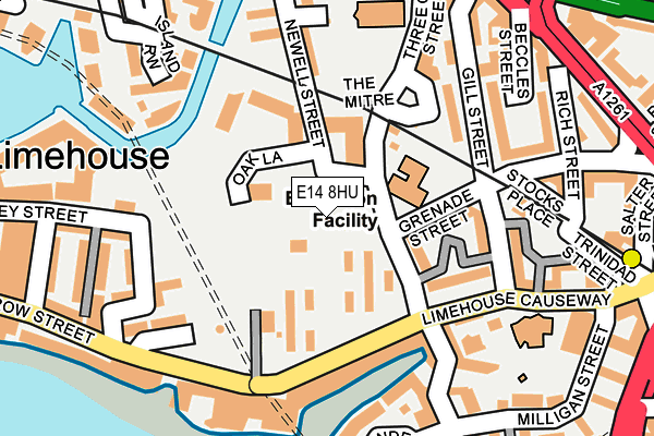 E14 8HU map - OS OpenMap – Local (Ordnance Survey)