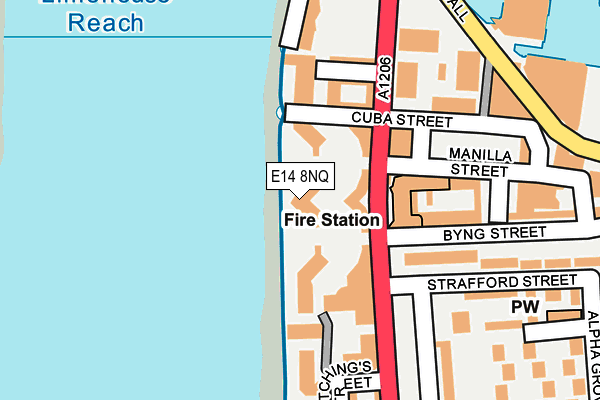 E14 8NQ map - OS OpenMap – Local (Ordnance Survey)