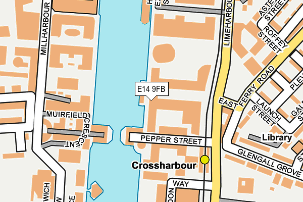 E14 9FB map - OS OpenMap – Local (Ordnance Survey)