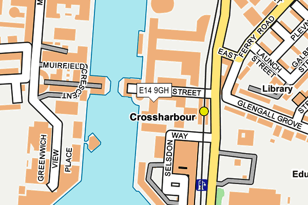 E14 9GH map - OS OpenMap – Local (Ordnance Survey)