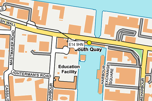 E14 9HN map - OS OpenMap – Local (Ordnance Survey)