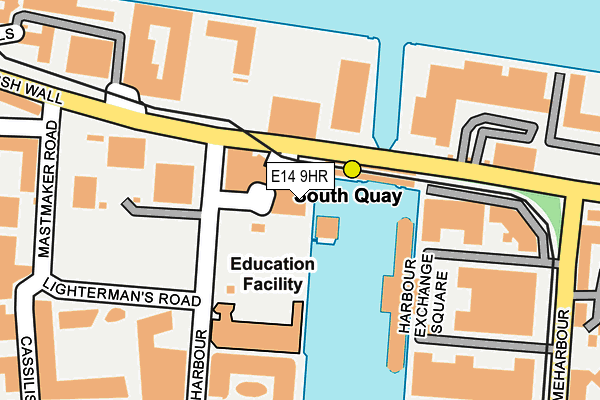 E14 9HR map - OS OpenMap – Local (Ordnance Survey)