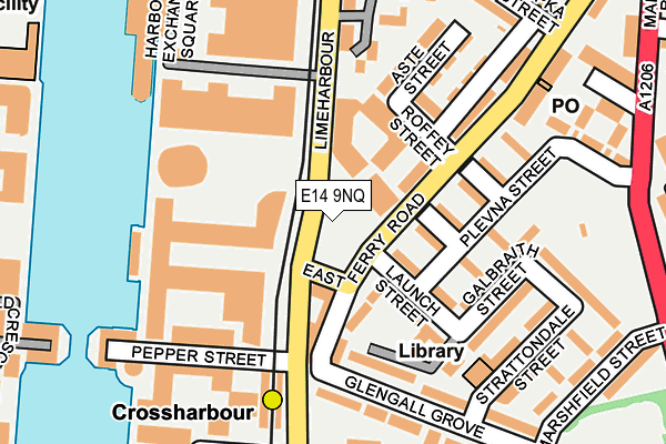 E14 9NQ map - OS OpenMap – Local (Ordnance Survey)