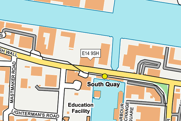E14 9SH map - OS OpenMap – Local (Ordnance Survey)