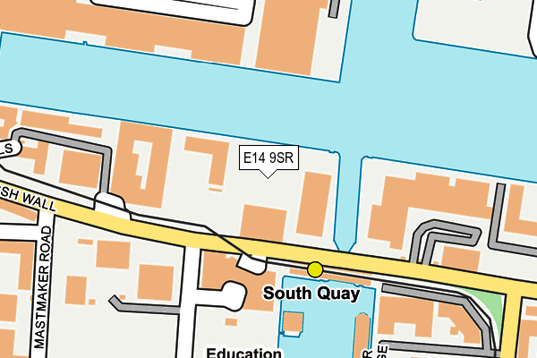 E14 9SR map - OS OpenMap – Local (Ordnance Survey)