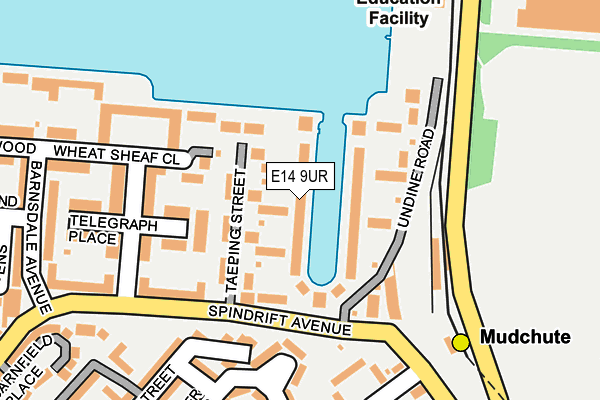 E14 9UR map - OS OpenMap – Local (Ordnance Survey)