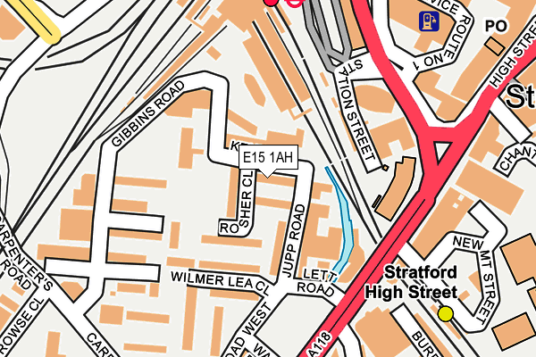 E15 1AH map - OS OpenMap – Local (Ordnance Survey)