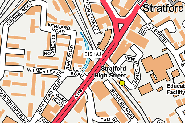 E15 1AJ map - OS OpenMap – Local (Ordnance Survey)