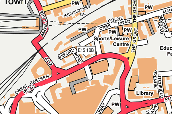 E15 1BB map - OS OpenMap – Local (Ordnance Survey)