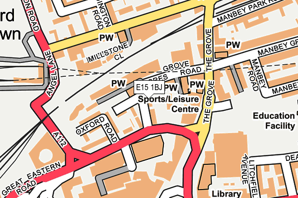 E15 1BJ map - OS OpenMap – Local (Ordnance Survey)