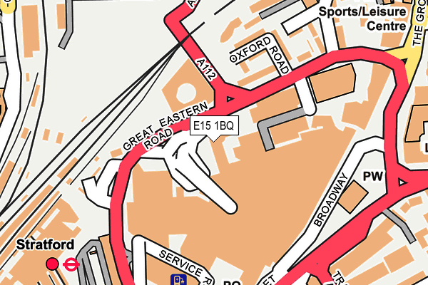 E15 1BQ map - OS OpenMap – Local (Ordnance Survey)