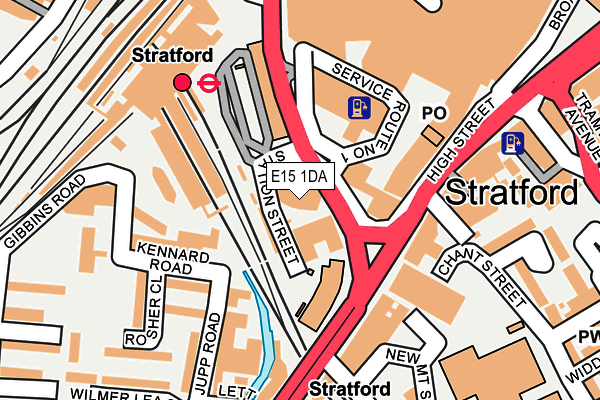 E15 1DA map - OS OpenMap – Local (Ordnance Survey)