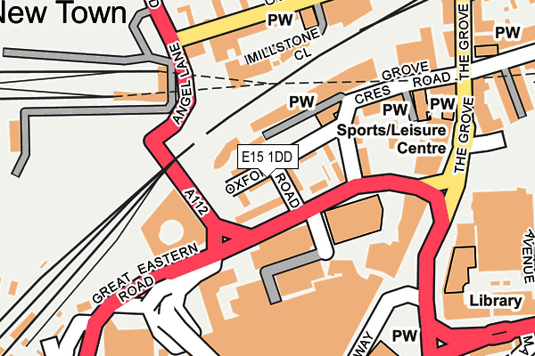 E15 1DD map - OS OpenMap – Local (Ordnance Survey)