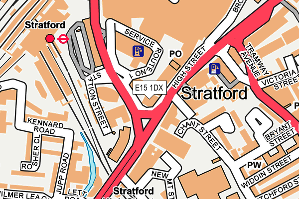 E15 1DX map - OS OpenMap – Local (Ordnance Survey)