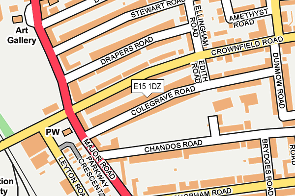 E15 1DZ map - OS OpenMap – Local (Ordnance Survey)