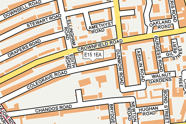 E15 1EA map - OS OpenMap – Local (Ordnance Survey)
