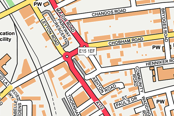 E15 1EF map - OS OpenMap – Local (Ordnance Survey)