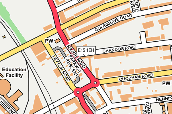 E15 1EH map - OS OpenMap – Local (Ordnance Survey)