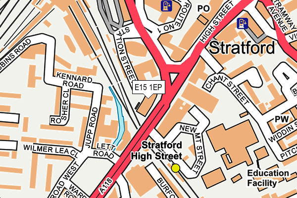 E15 1EP map - OS OpenMap – Local (Ordnance Survey)