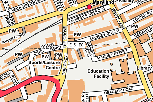 E15 1ES map - OS OpenMap – Local (Ordnance Survey)