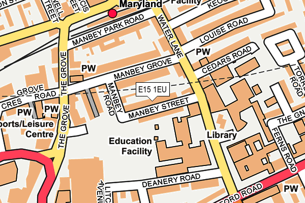 E15 1EU map - OS OpenMap – Local (Ordnance Survey)