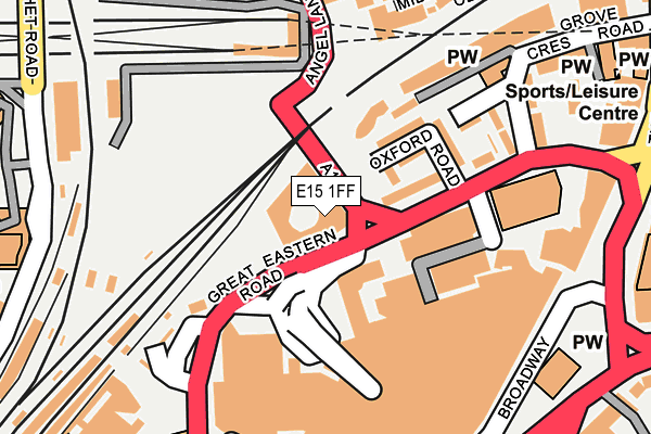 E15 1FF map - OS OpenMap – Local (Ordnance Survey)